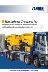 Zanner Fahrzeugbau GmbH PDF Prospekt Maschinentransporter